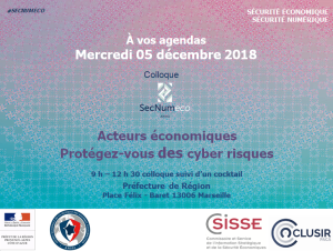 Sécurité numérique et économique : protégez-vous des risques avec le colloque SecNumeco de Marseille