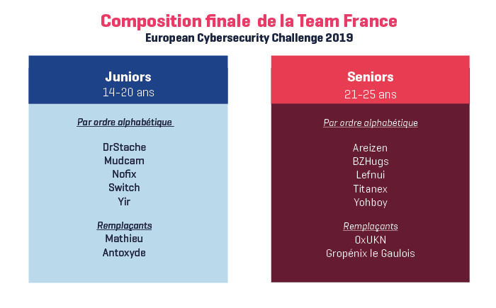Retrouvez la composition finale de la Team France pour le Challenge européen de cybersécurité